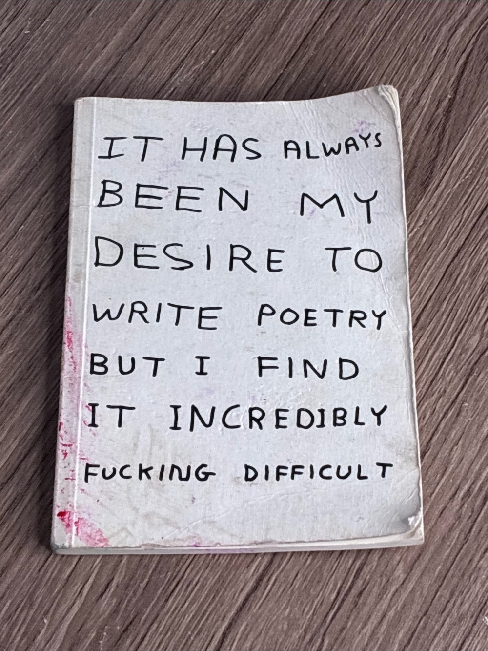 🐼 3/$25 NWT Poetry White Handwritten Quote Lined Notebook